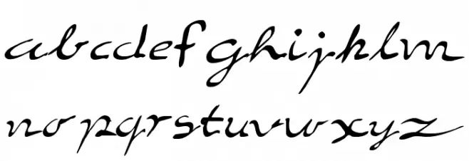 Elegant hand Script फ़ॉन्ट लोअरकेस