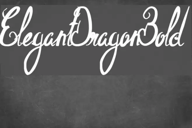 ElegantDragonBold Schriftart examples