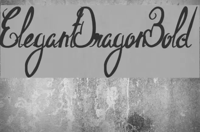 ElegantDragonBold Schriftart examples