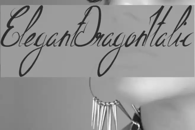 ElegantDragonItalic Font examples