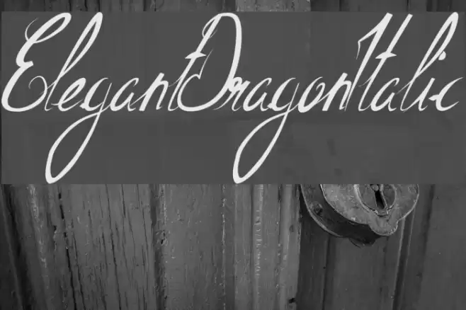 ElegantDragonItalic Font examples