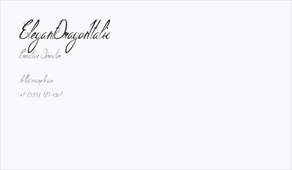 ElegantDragonItalic Business Card