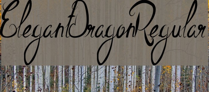 ElegantDragonRegular Font examples