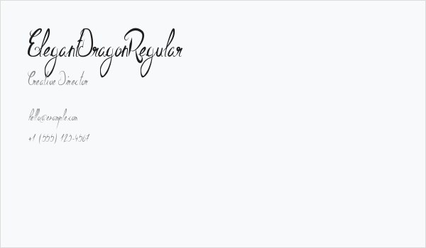 ElegantDragonRegular Business Card