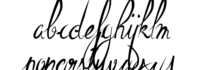 ElegantDragonRegular Font LOWERCASE