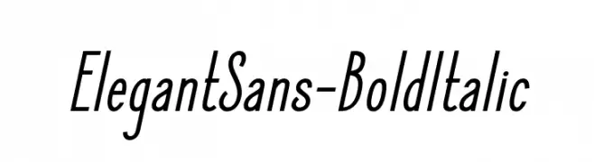 ElegantSans-BoldItalic  免费字体下载