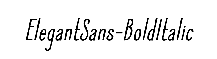 ElegantSans-BoldItalic  Fuentes Gratis Descargar