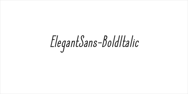 ElegantSans-BoldItalic Logo