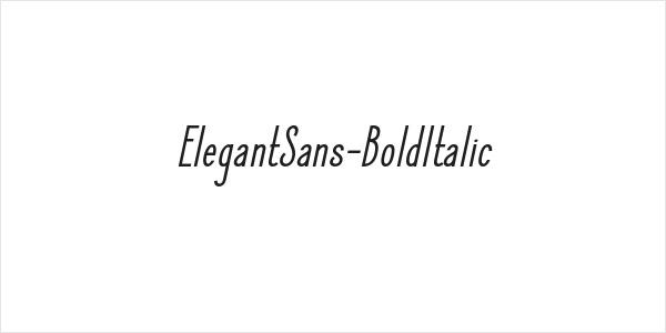 ElegantSans-BoldItalic Logo