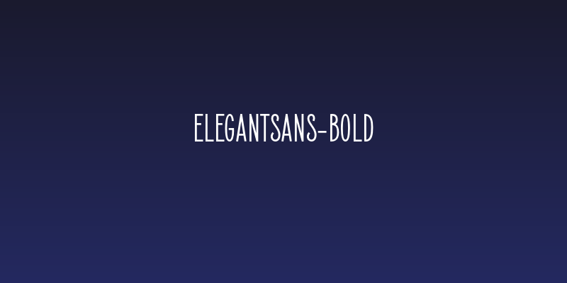ElegantSans-Bold Social Header