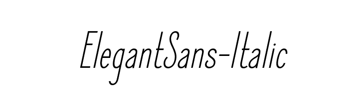 ElegantSans-Italic  Descarca Fonturi Gratis
