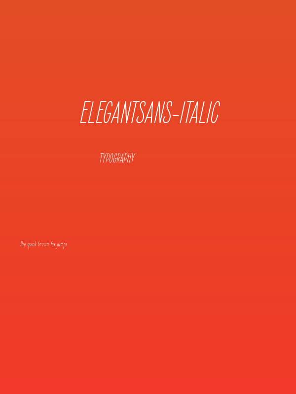 ElegantSans-Italic Poster