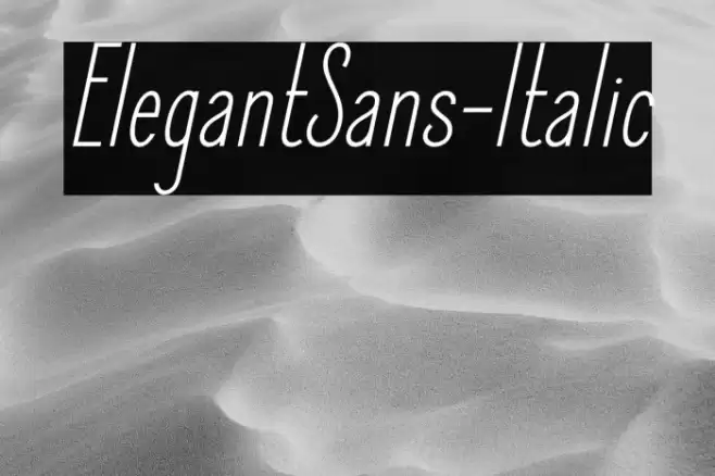 ElegantSans-Italic Font examples
