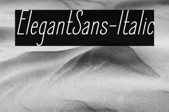 ElegantSans-Italic Font examples
