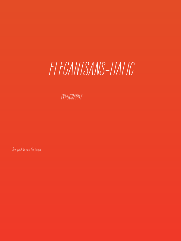 ElegantSans-Italic Poster