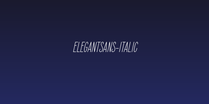 ElegantSans-Italic Social Header