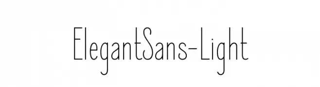 ElegantSans-Light  免费字体下载