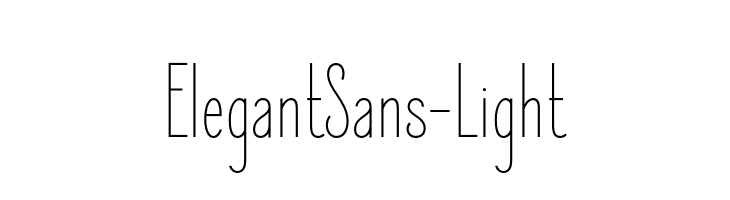 ElegantSans-Light  免费字体下载
