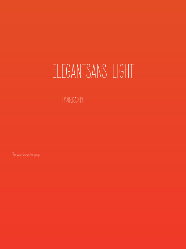 ElegantSans-Light Poster