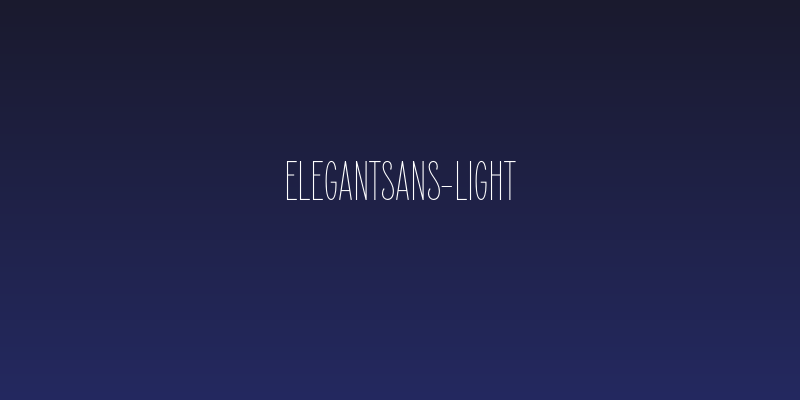 ElegantSans-Light Social Header