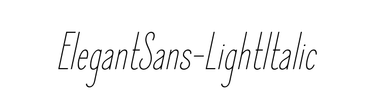 ElegantSans-LightItalic  les polices de caractères gratuit tlcharger