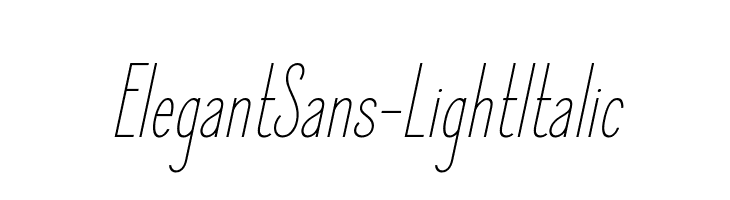 ElegantSans-LightItalic  Free Fonts Download