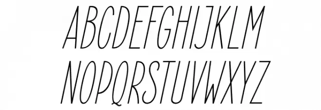 ElegantSans-LightItalic Font Litere mari
