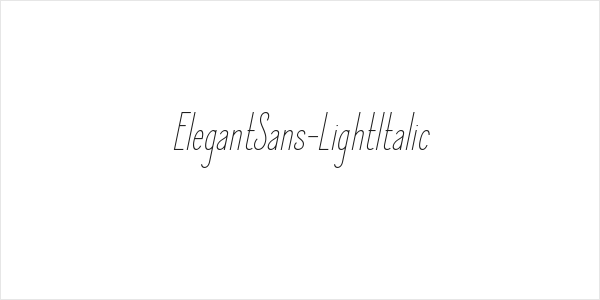 ElegantSans-LightItalic Logo