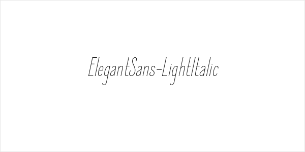 ElegantSans-LightItalic Logo
