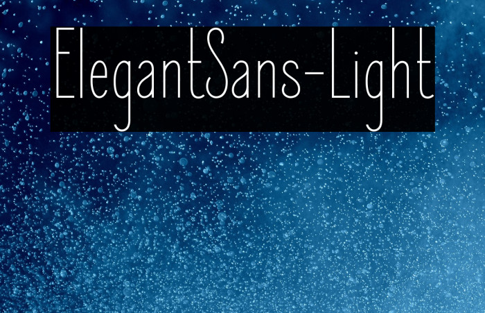 ElegantSans-Light Example 1