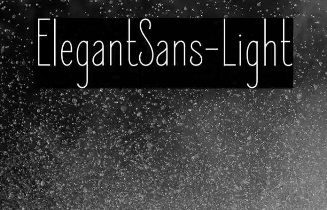 ElegantSans-Light Font examples