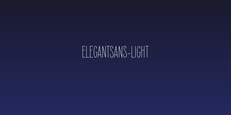ElegantSans-Light Social Header