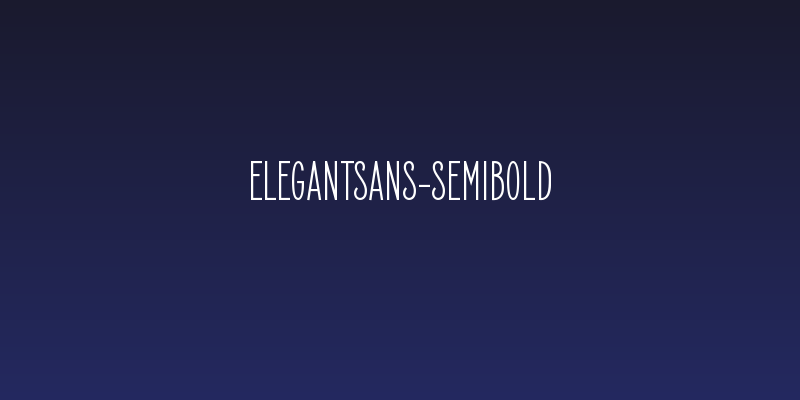 ElegantSans-SemiBold Social Header