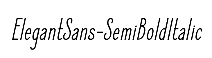 ElegantSans-SemiBoldItalic  Free Fonts Download