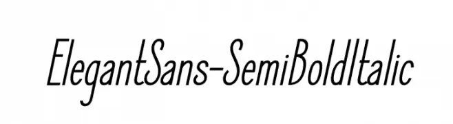 ElegantSans-SemiBoldItalic  免费字体下载