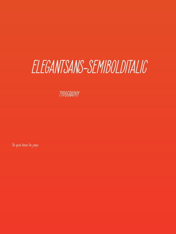 ElegantSans-SemiBoldItalic Poster