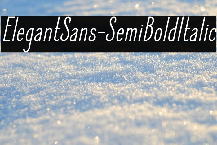 ElegantSans-SemiBoldItalic Example 1