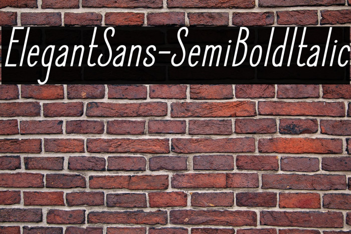 ElegantSans-SemiBoldItalic Example 2