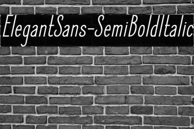ElegantSans-SemiBoldItalic Font examples