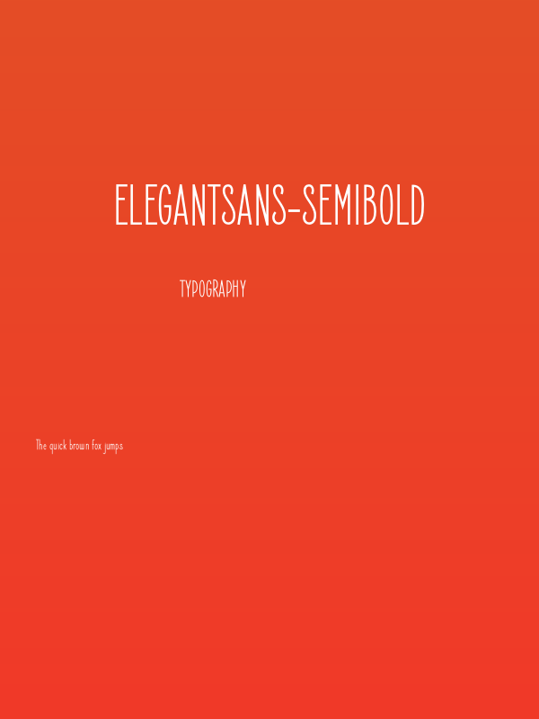 ElegantSans-SemiBold Poster