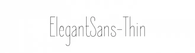 ElegantSans-Thin  免费字体下载