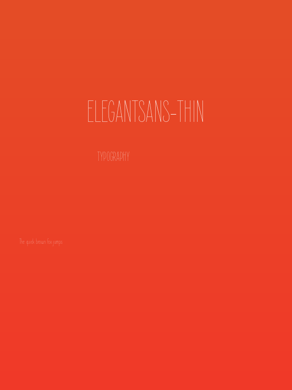 ElegantSans-Thin Poster
