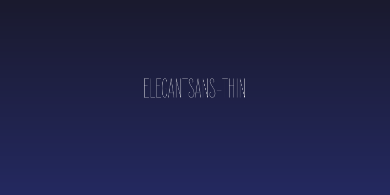 ElegantSans-Thin Social Header