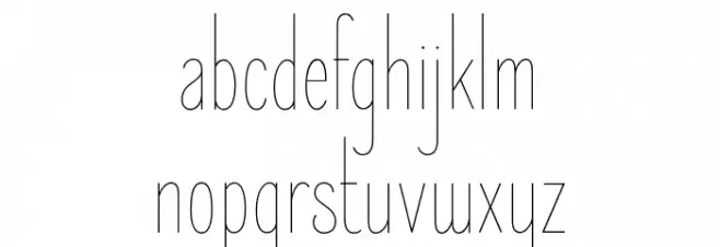 ElegantSans-Thin Schriftart Kleinbuchstaben