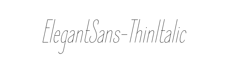 ElegantSans-ThinItalic  Frei Schriftart Herunterladen