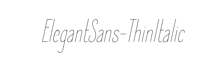 ElegantSans-ThinItalic  Fuentes Gratis Descargar