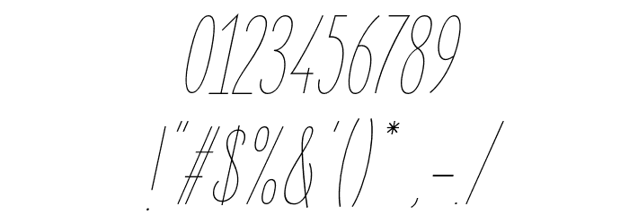 ElegantSans-ThinItalic Font OTHER CHARS