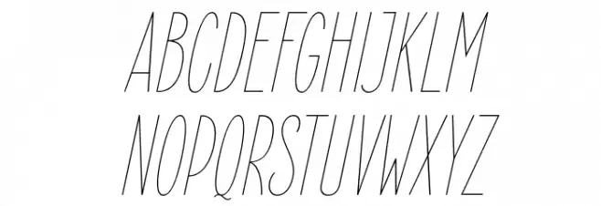 ElegantSans-ThinItalic Font Litere mari