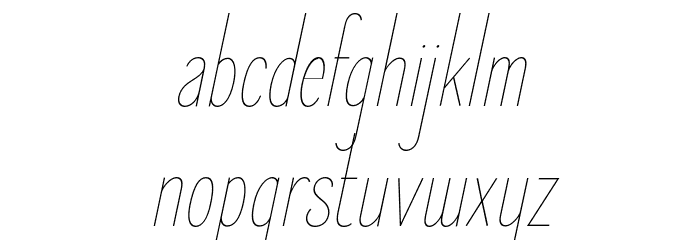 ElegantSans-ThinItalic Font LOWERCASE