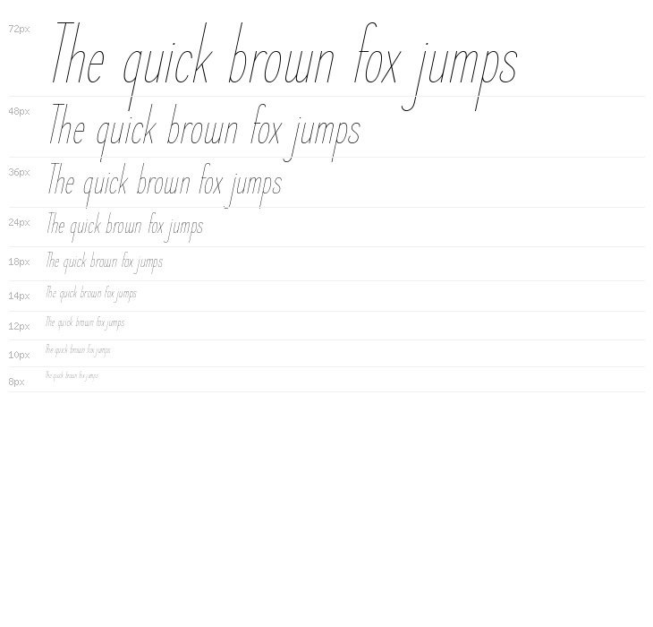 ElegantSans-ThinItalic Waterfall